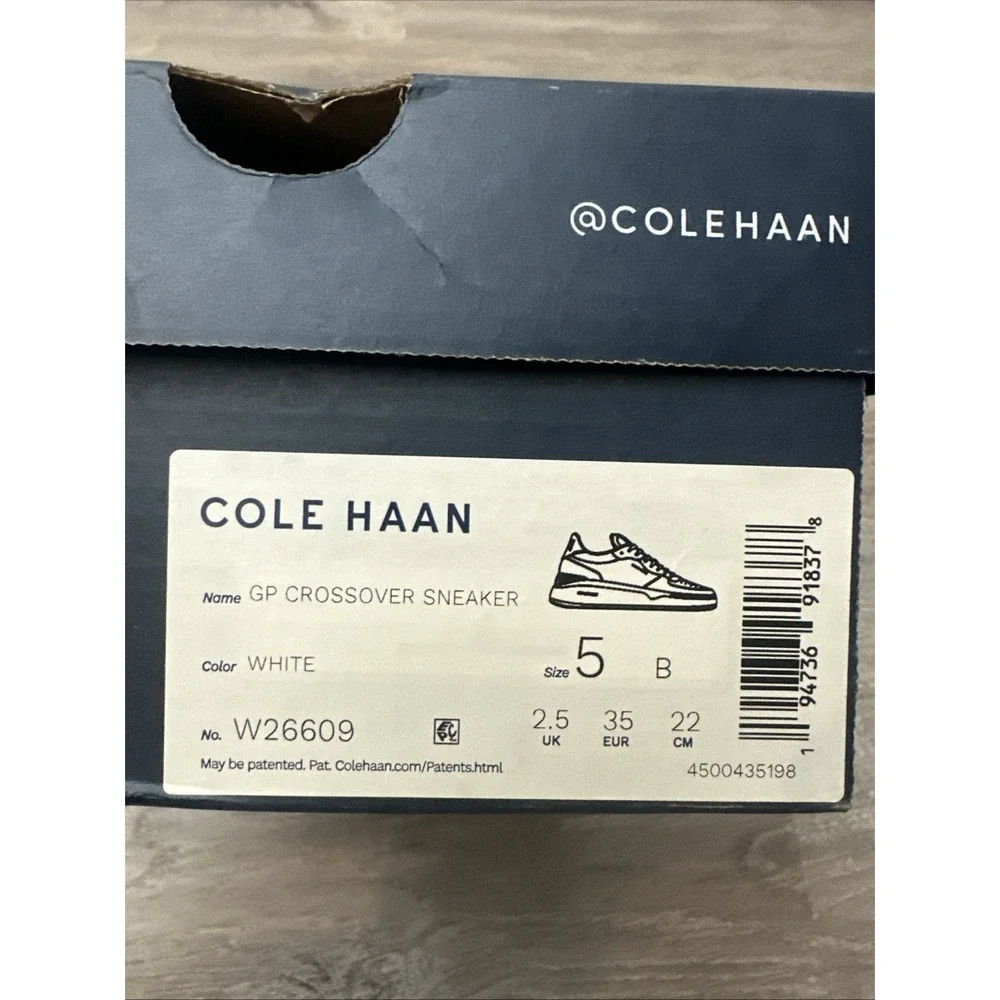 Cole Haan GP Crossover Sneaker W26609 White Size 5 US 35 EU 2.5 UK NEW IN BOX